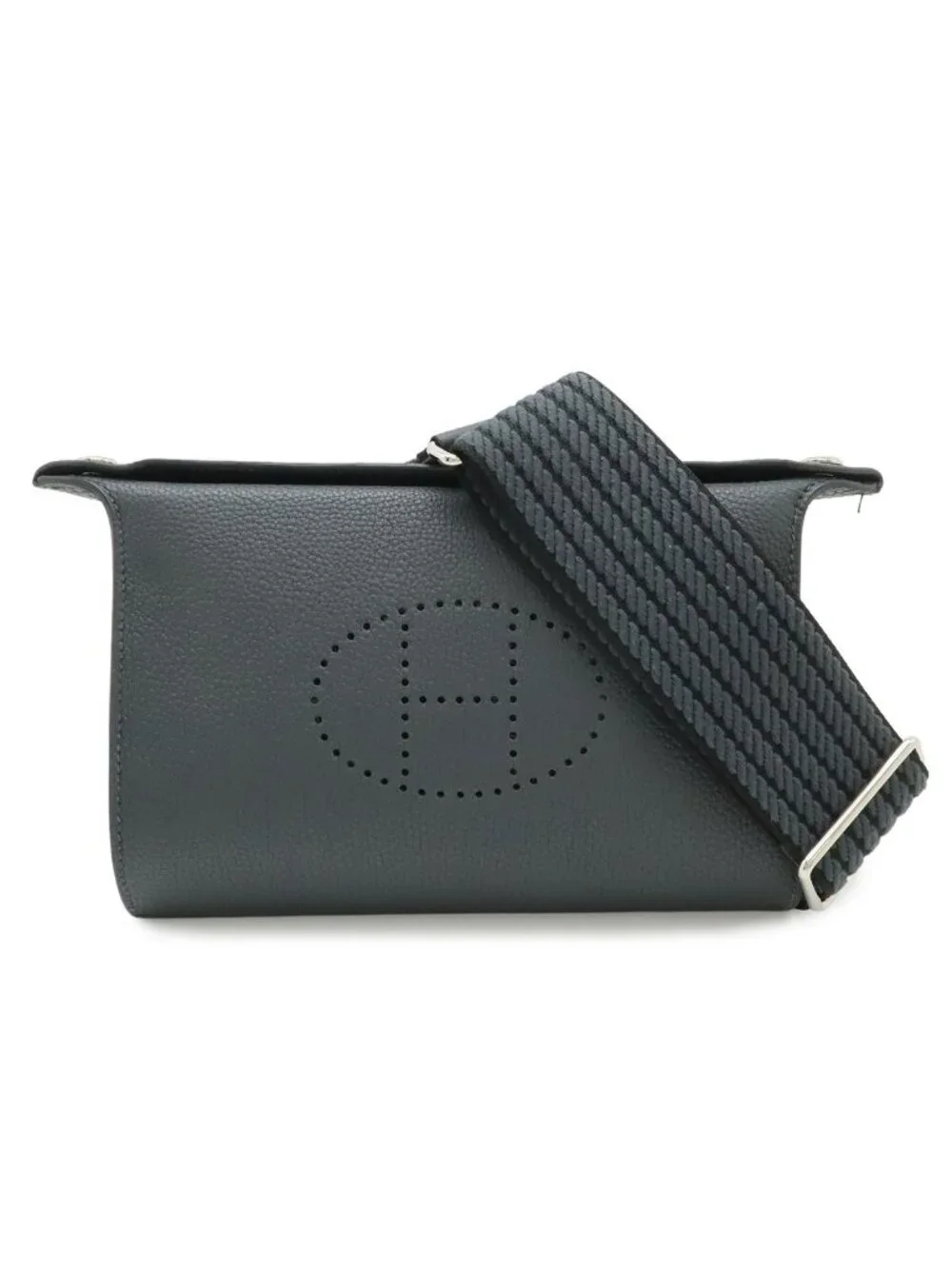 Hermes Vido Posh Evelyne Shoulder Bag Togo Grimisty Gray Silver